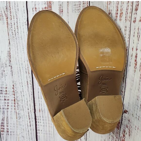 Joie Loren Fringe Booties Boho Tan Suede Leather Slip on Western Boots Size 39.5 - Picture 9 of 11